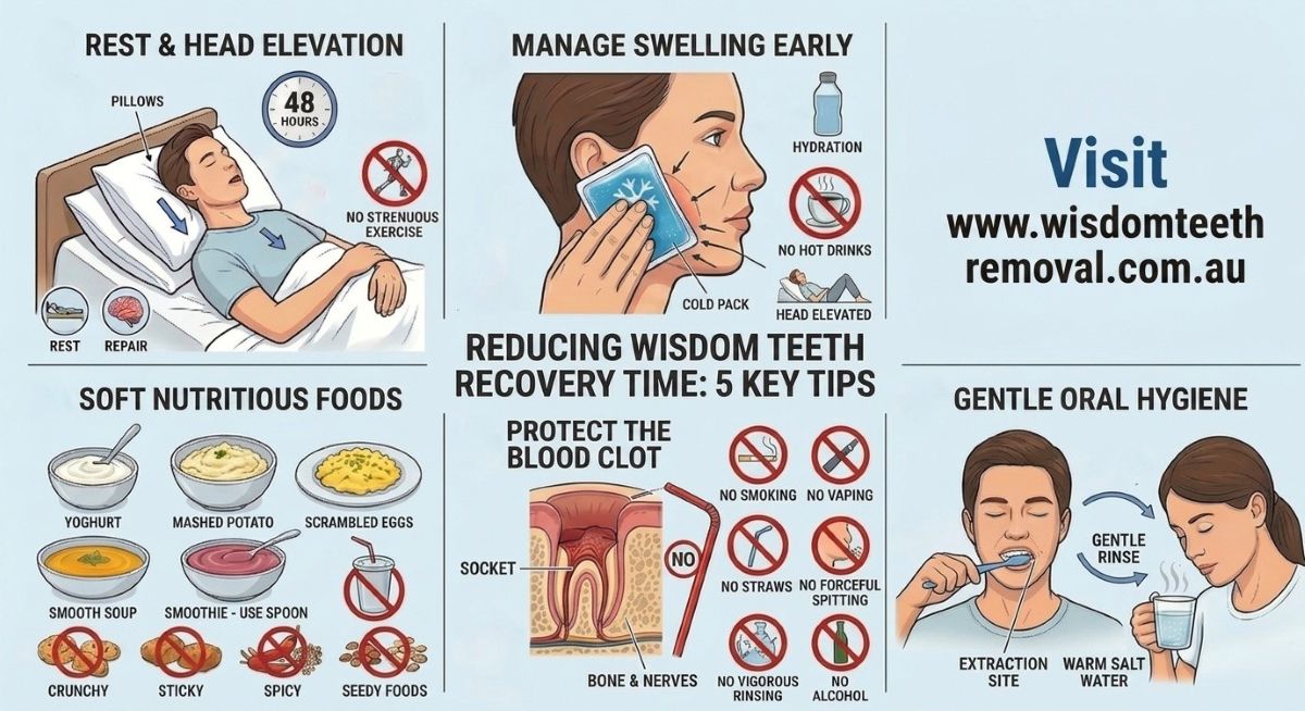 five tips for reducing wisdom teeth recovery time